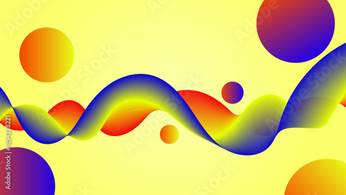 Summer background and banner with buble with background