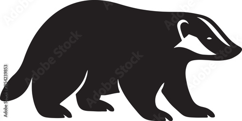 Bear Silhouette Walking Profile View