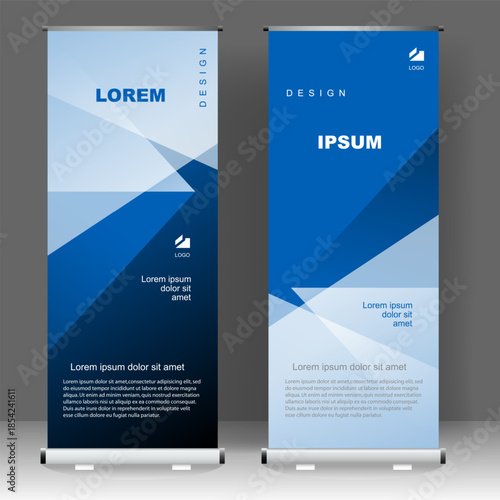 Business Roll up banner vertical template design, for brochure, business, flyer, infographics. modern x-banner and flag-banner advertising. vector illustration