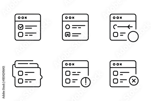 Web Browser Interface and Application UI Icons