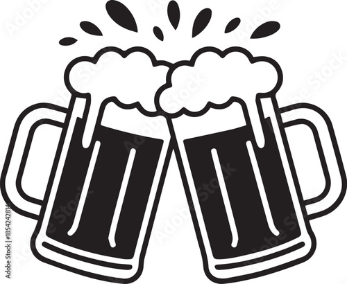 Beer mugs cartoon cheers