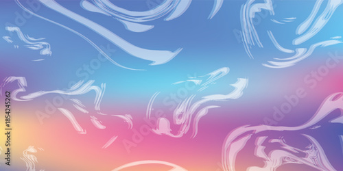 Abstract Swirls of Light and Color on a Gradient Background.