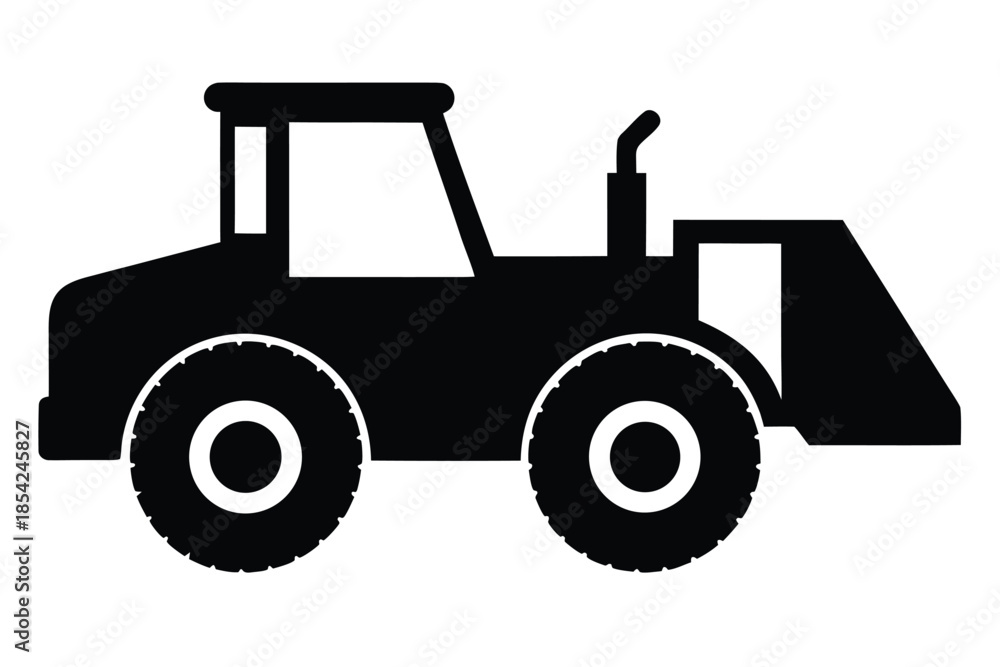 Obraz premium heavy machinery silhouette vector icon