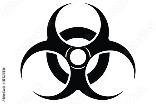 biohazard silhouette vector icon