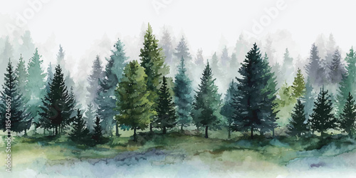 festive Christmas trees in various styles and colors on a white background