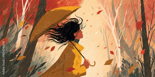 A lonely journey through a mystical forest