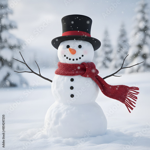 snowman in the snow
