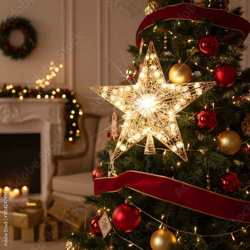 christmas tree and decorations