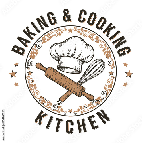 Vintage Baking Badge Vector Design