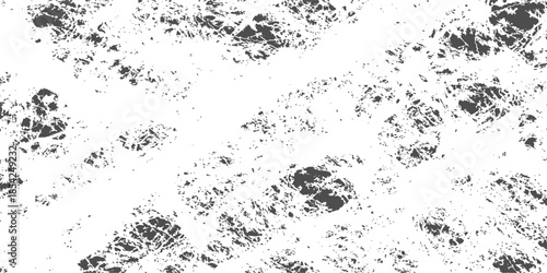 Vintage grunge background with black ink splats and a dirty paint texture featuring an abstract floral ornament border for a decorative vector art wallpaper design