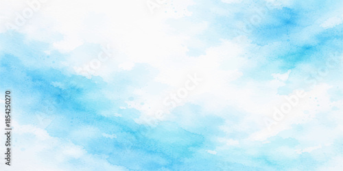 A beautiful clear blue sky with white clouds creates a bright summer cloudscape and natural atmosphere filled with sunlight and airy beauty on a high heaven day