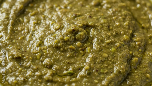 Edge to edge macro texture of grainy organic pistachio nut paste background for professional food packaging design. Organic Pistachio Food Texture Backgrounds