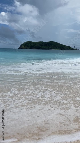 Stunning tropical beach scene at Salura Island, East Nusa Tenggara, Indonesia.