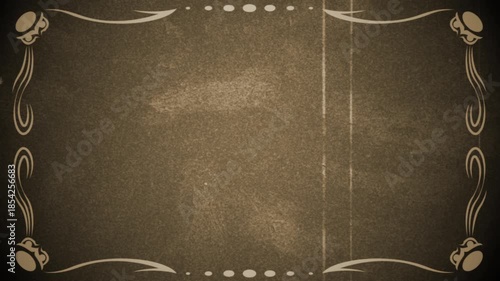 Vintage Sepia Film Footage. Silent Movie Frame with Shake and Scratches.