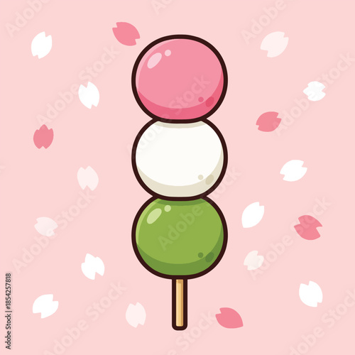 Dango dessert on a stick sweet.