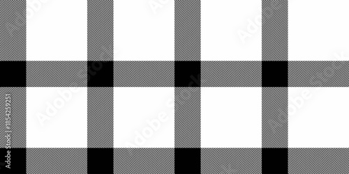 Nostalgia fabric texture vector, harmony seamless plaid pattern. Turkish background tartan check textile in white and black colors.