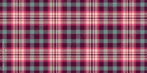 Furry fabric tartan pattern, industrial seamless background check. Stripped texture vector plaid textile in pink and light colors.