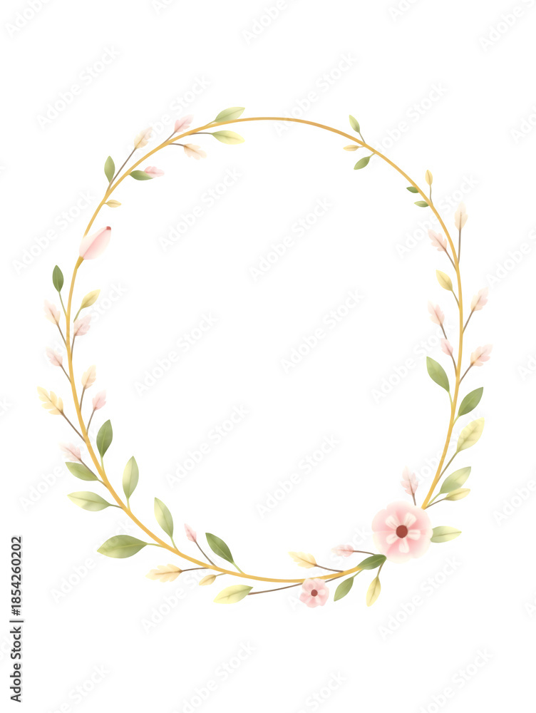 Fototapeta premium abstract floral frame