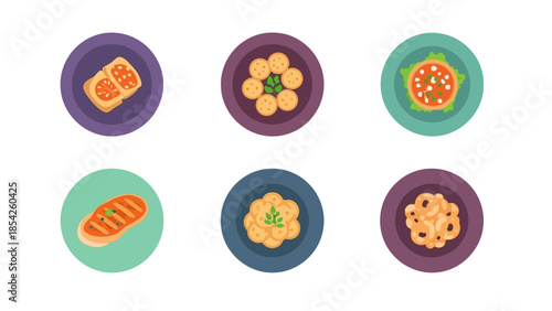 Delicious Assortment of Food Dishes Colorful, Appetizing, and Ready to Enjoy!