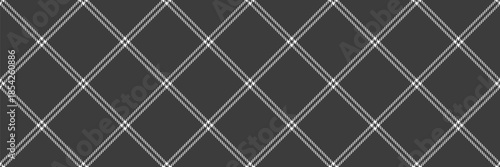 Color background textile seamless, design tartan plaid vector. Argyle fabric texture pattern check in grey and white colors.