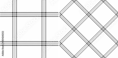 Background texture tartan of plaid vector check with a seamless fabric pattern textile. Set in monochrome colors for decorating styles interior .