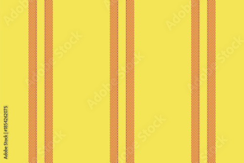 Isolation background vertical texture, aesthetic fabric seamless stripe. Royalty pattern lines textile vector in yellow and red colors.
