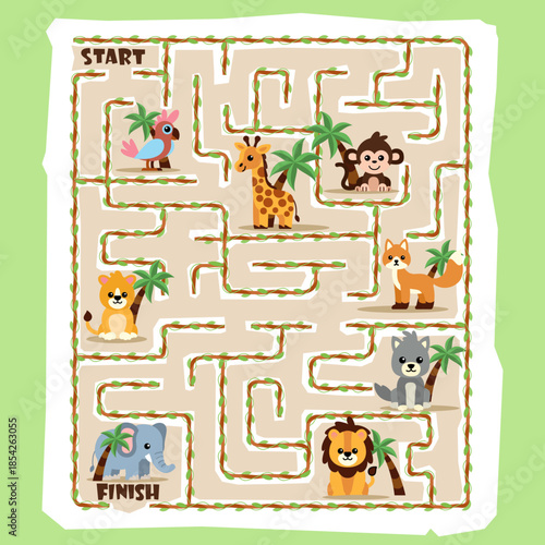 Jungle Maze Game for Kids