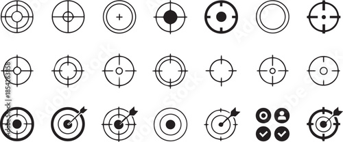 target precision symbols pack crosshair variations for apps