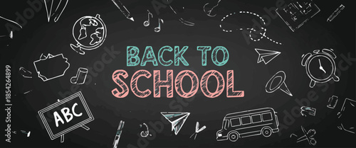 school education concept chalkboard globe pencil paper plane classroom