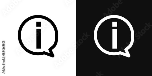 Information icons - editable stroke vector illustration