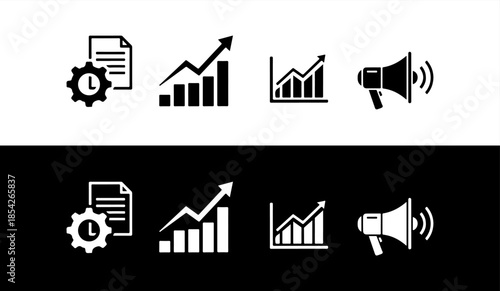 Set of business icons for presentation and report