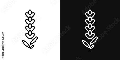 Lavender icons - editable stroke vector illustration