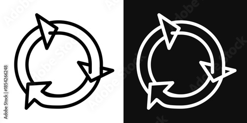 Life cycle icons - editable stroke vector illustration