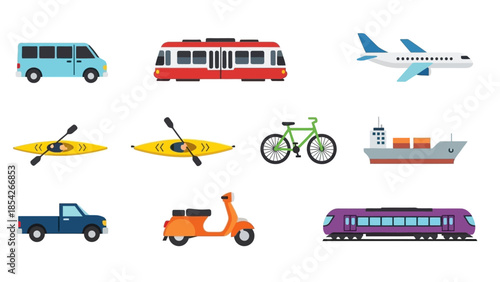 Diverse Transportation A Collection of Vehicles for Travel and Commuting, Exploring Movement