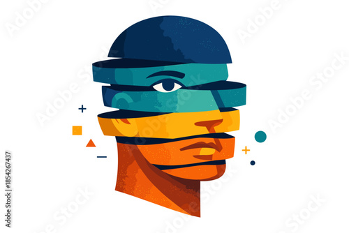 Human identity layers and self perception concept