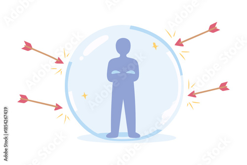 Personal boundaries and emotional protection concept