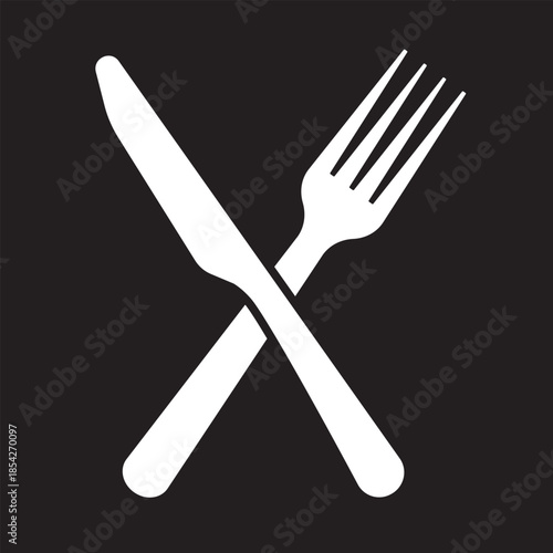 Fork, spoon, knife cutlery vector icon set. Restaurant menu symbol. Kitchen utensils line art illustration. Simple black outline drawing of silverware for food and dinner. 