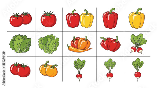 A Colorful Array of Fresh Vegetables and Produce for Healthy Eating and Culinary Delights