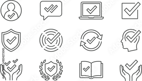 Here are the keywords for the Confirmation/Validation Icon set, grouped by length, followed by a combined list.