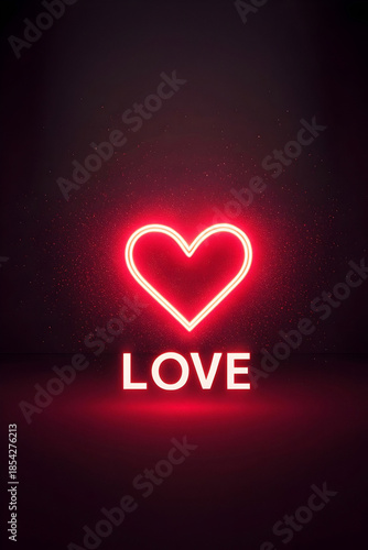 Neon Heart Love