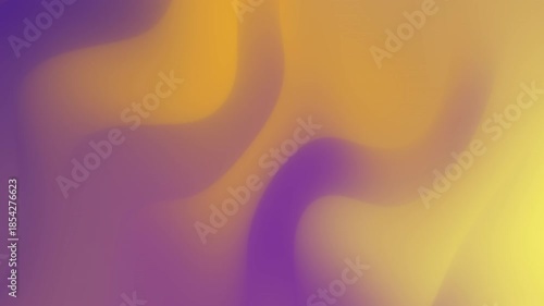 Abstract dark purple background with waves featuring a warm orange and yellow gradient texture illustration for an artistic motion wallpaper design