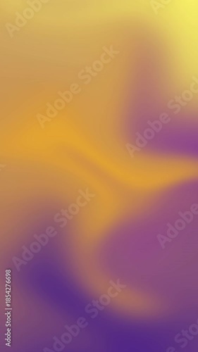 Abstract dark purple background with waves featuring a warm orange and yellow gradient texture illustration for an artistic motion wallpaper design