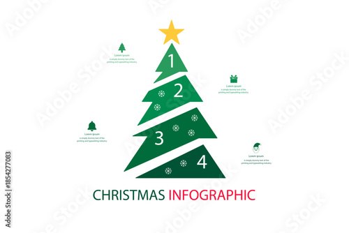 Christmas infographic timeline. Vector illustration.