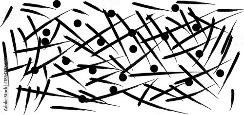 Abstract art piece with geometric shapes and lines