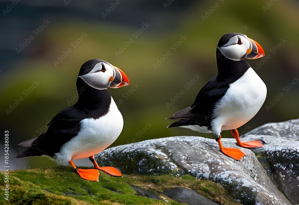 Fototapeta premium A close up of an Atlantic Puffin