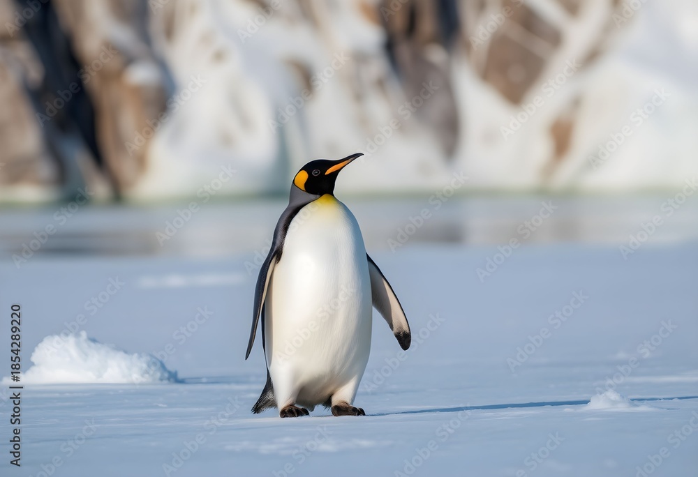 Obraz premium A view of Penguins on the Ice