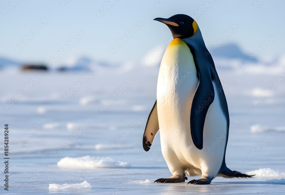 Obraz premium A view of Penguins on the Ice