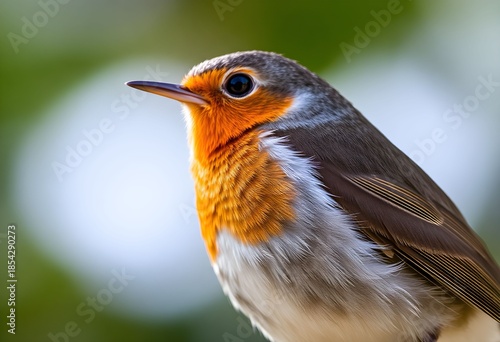 A close up of a Robin