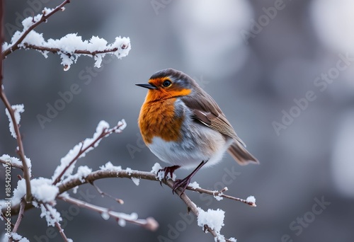 A close up of a Robin