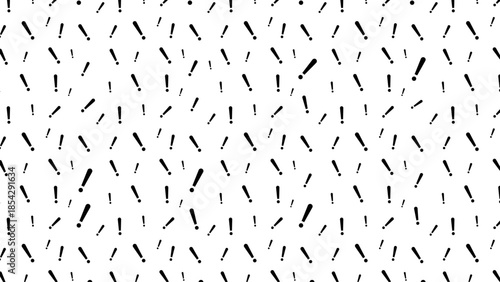 Exclamation Mark Icon Black and White Seamless Pattern Vector Background
Minimal Repeating Symbol Design for Alerts Emphasis and Modern Graphic Design
